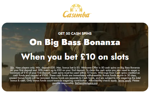 Casimba Casino Claim Bonus