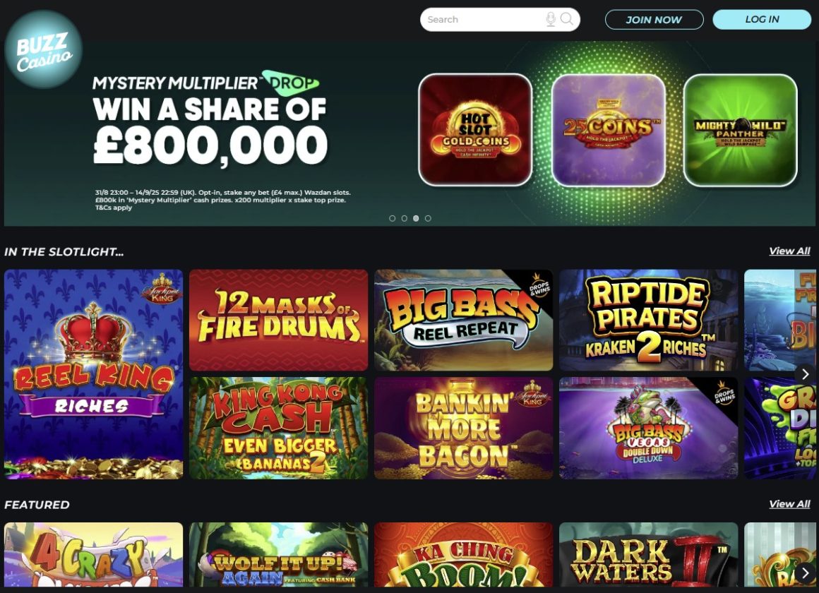 Buzz Casino Promotions and Slots