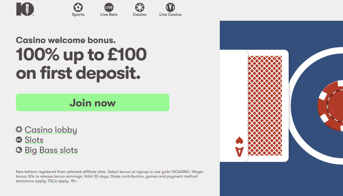 10bet casino promo code