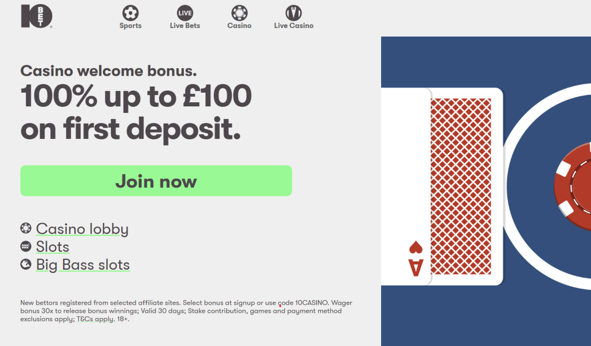 10bet casino promo code