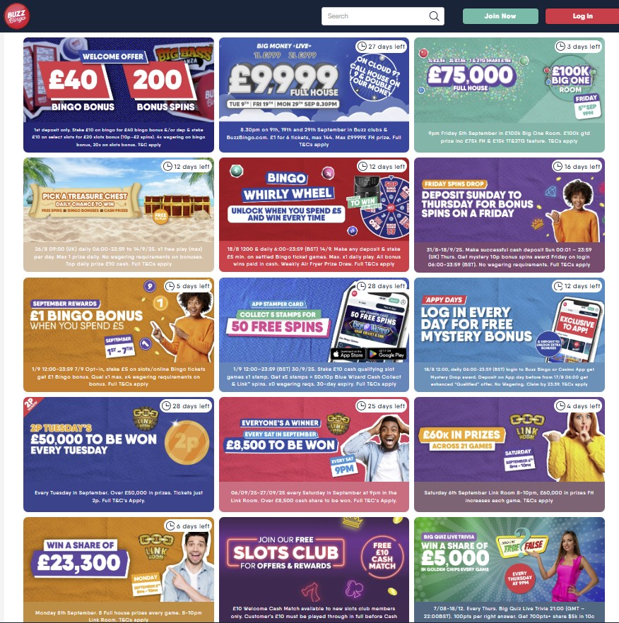 Buzz Bingo Promotions