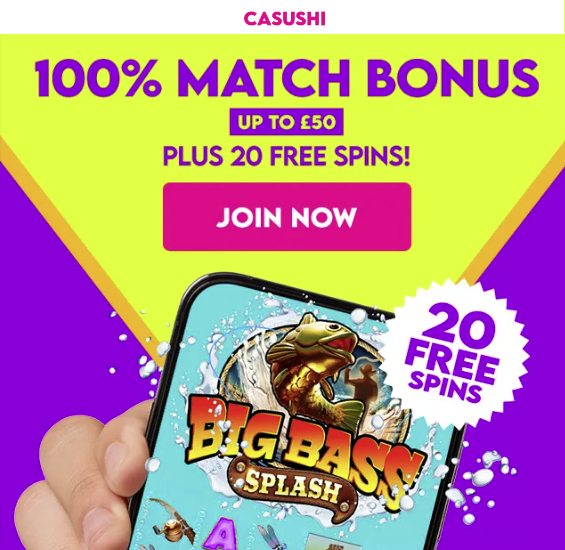 Cashushi Casino Bonus