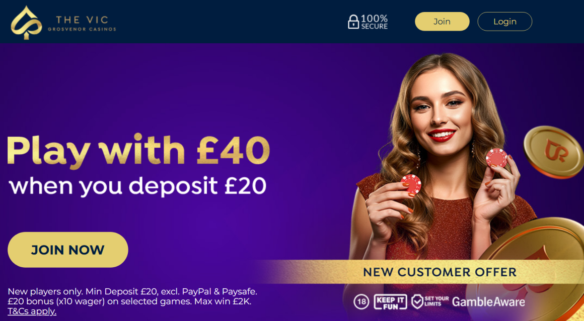 The Vic Casino Bonus Code UK