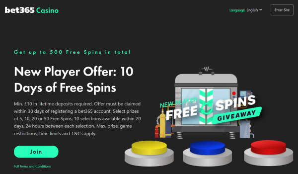 Bet365 UK Casino Bonus Code and Free Spins