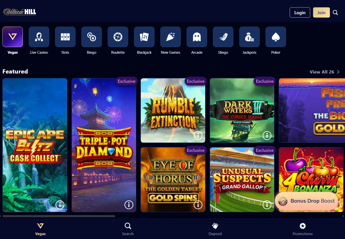 William Hill Vegas Games