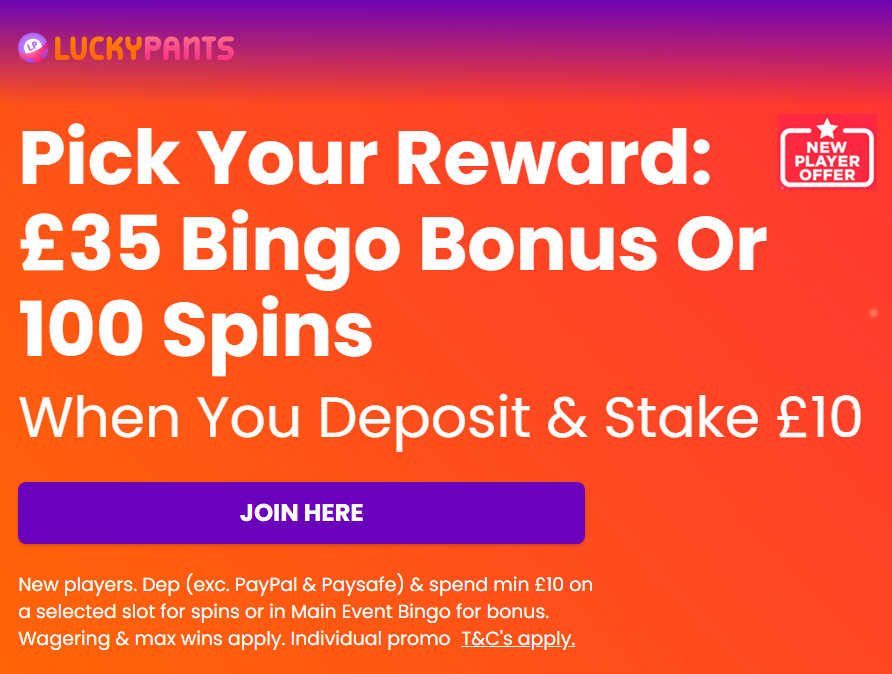 Lucky Pants Deposit Welcome Bonus, Lucky Pants UK Claim Code