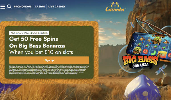 Casimba welcome bonus