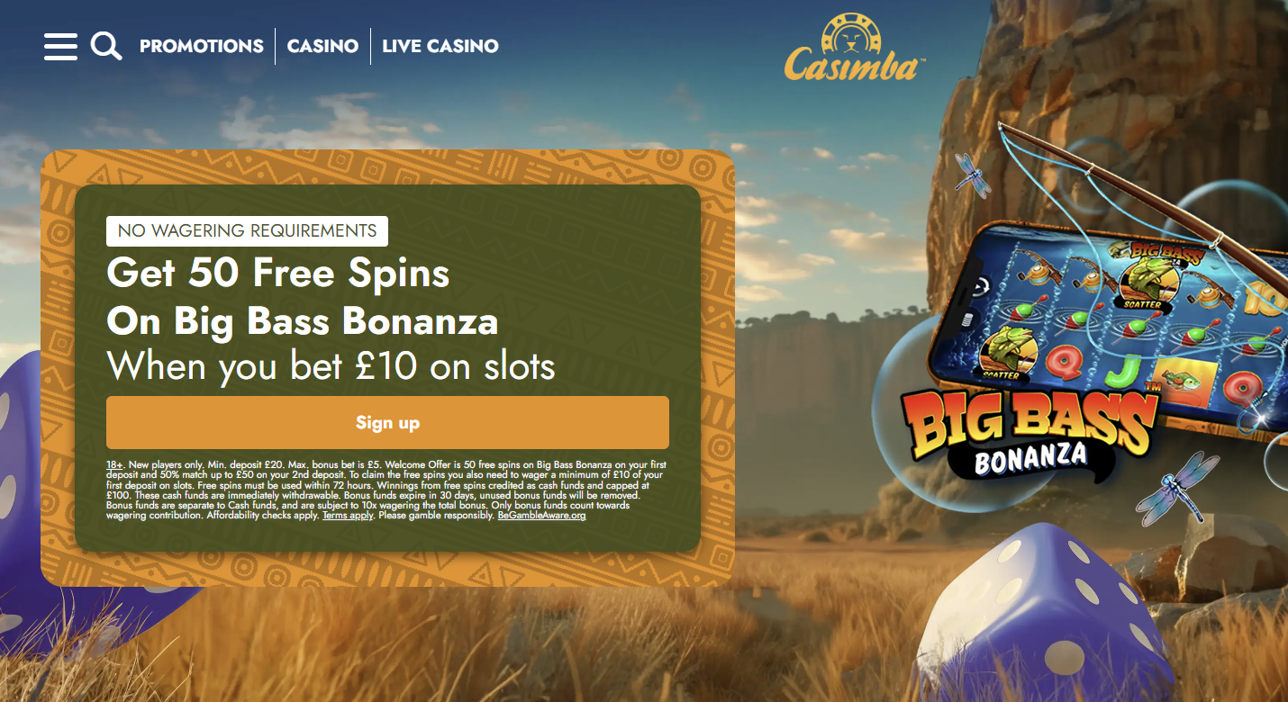 Casimba welcome bonus