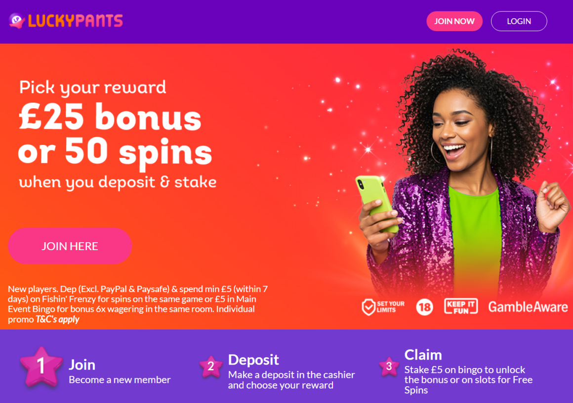 Lucky Pants Minimum 5 Deposit Bonus