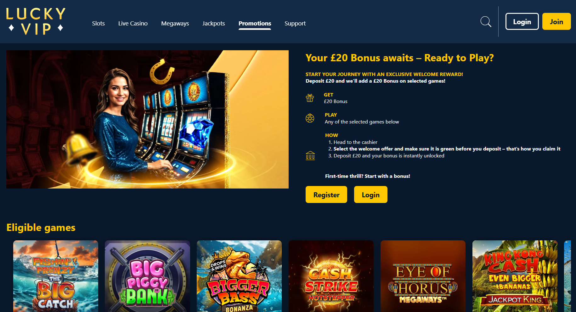 Lucky VIP Casino Bonus Code