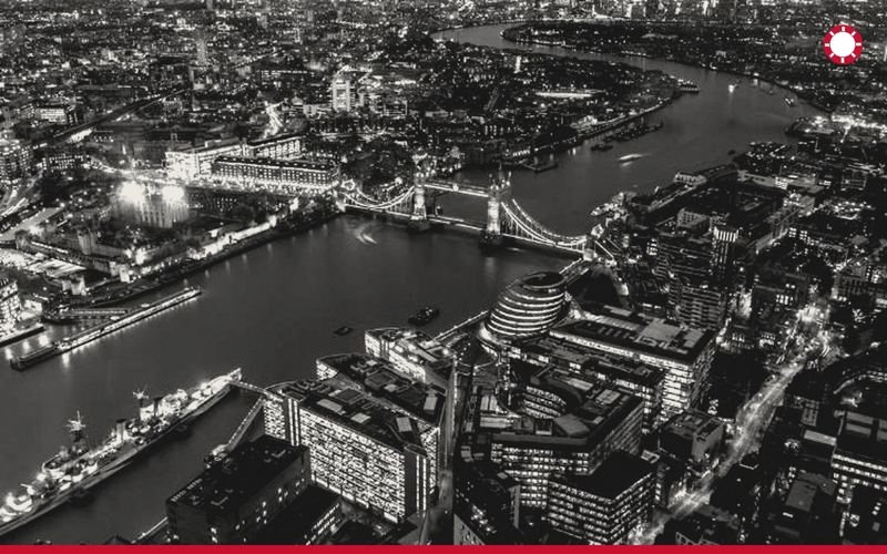 London night skyline over the Thames, Casino Gambler London casinos guide