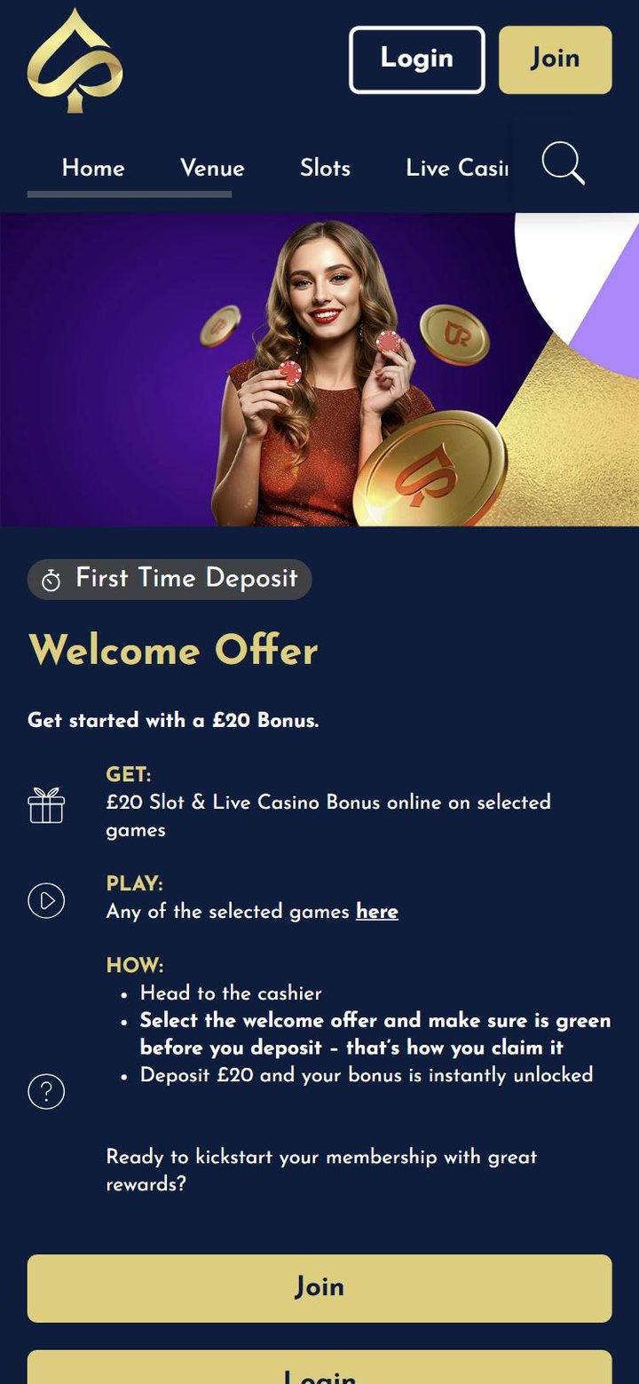 The Vic Casino welcome offer page, approved by Casino Gambler